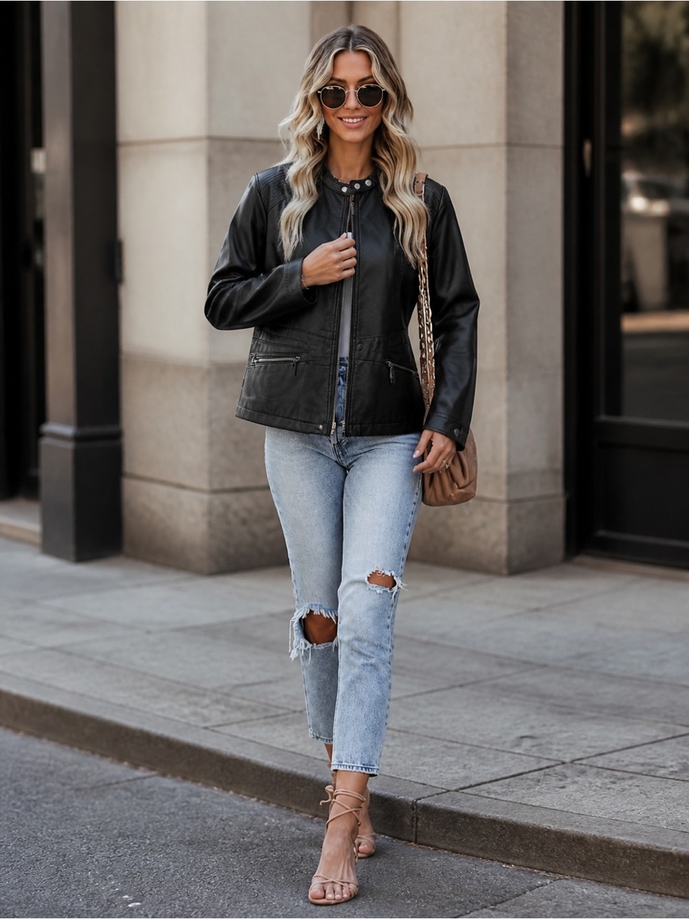 Apt 9 Classic Black  Jacket -Zip Front Coat - Picture 2 of 6